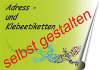 Adress- und Klebeetikette